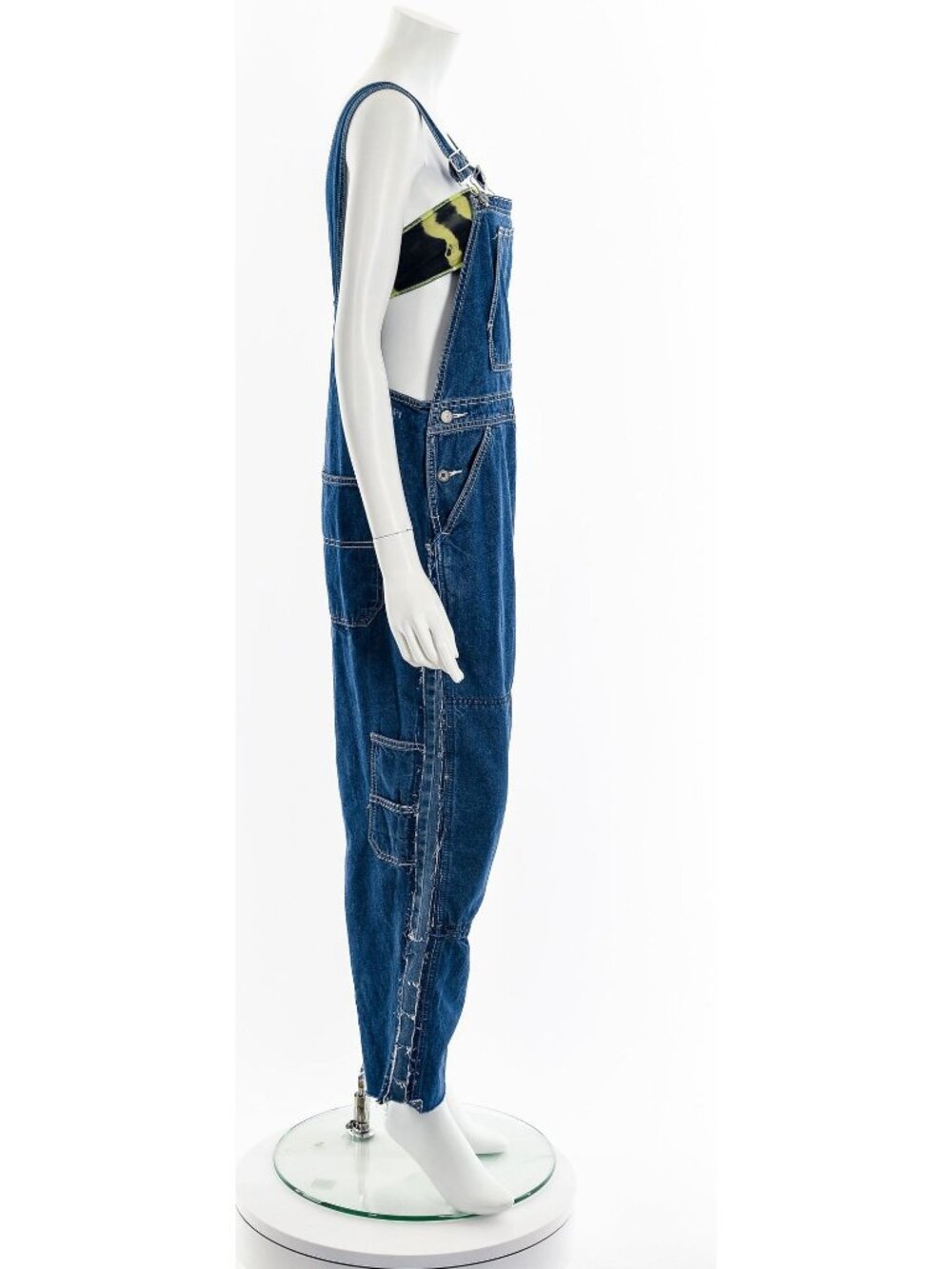 Distressed Patchwork Denim Overalls - Picture 5 of 10